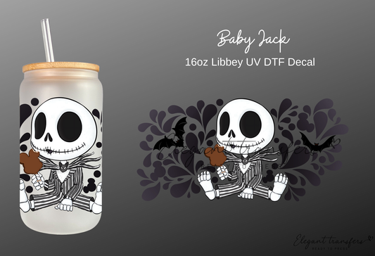 Baby Jack Wrap [UV DTF - 16oz Libbey Glass Can] | Ready to Apply | Physical Product | Transfer