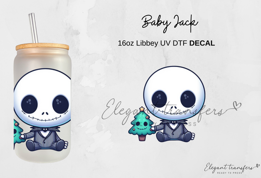 Baby Jack Decals [EXCLUSIVE UV DTF - 16oz Glass Can] | Ready to Apply | Physical Item