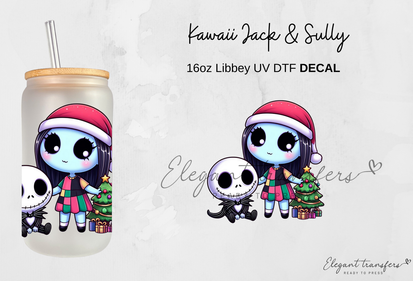 Baby Jack Decals [EXCLUSIVE UV DTF - 16oz Glass Can] | Ready to Apply | Physical Item