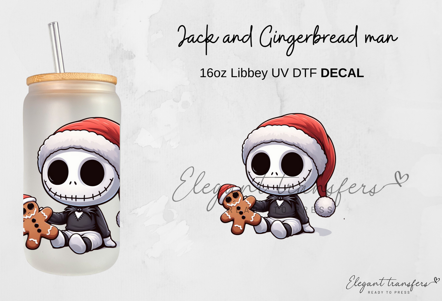Baby Jack Decals [EXCLUSIVE UV DTF - 16oz Glass Can] | Ready to Apply | Physical Item
