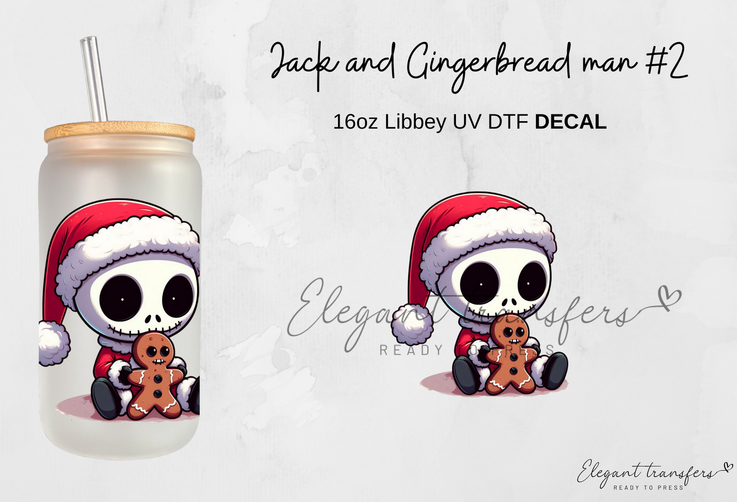 Baby Jack Decals [EXCLUSIVE UV DTF - 16oz Glass Can] | Ready to Apply | Physical Item