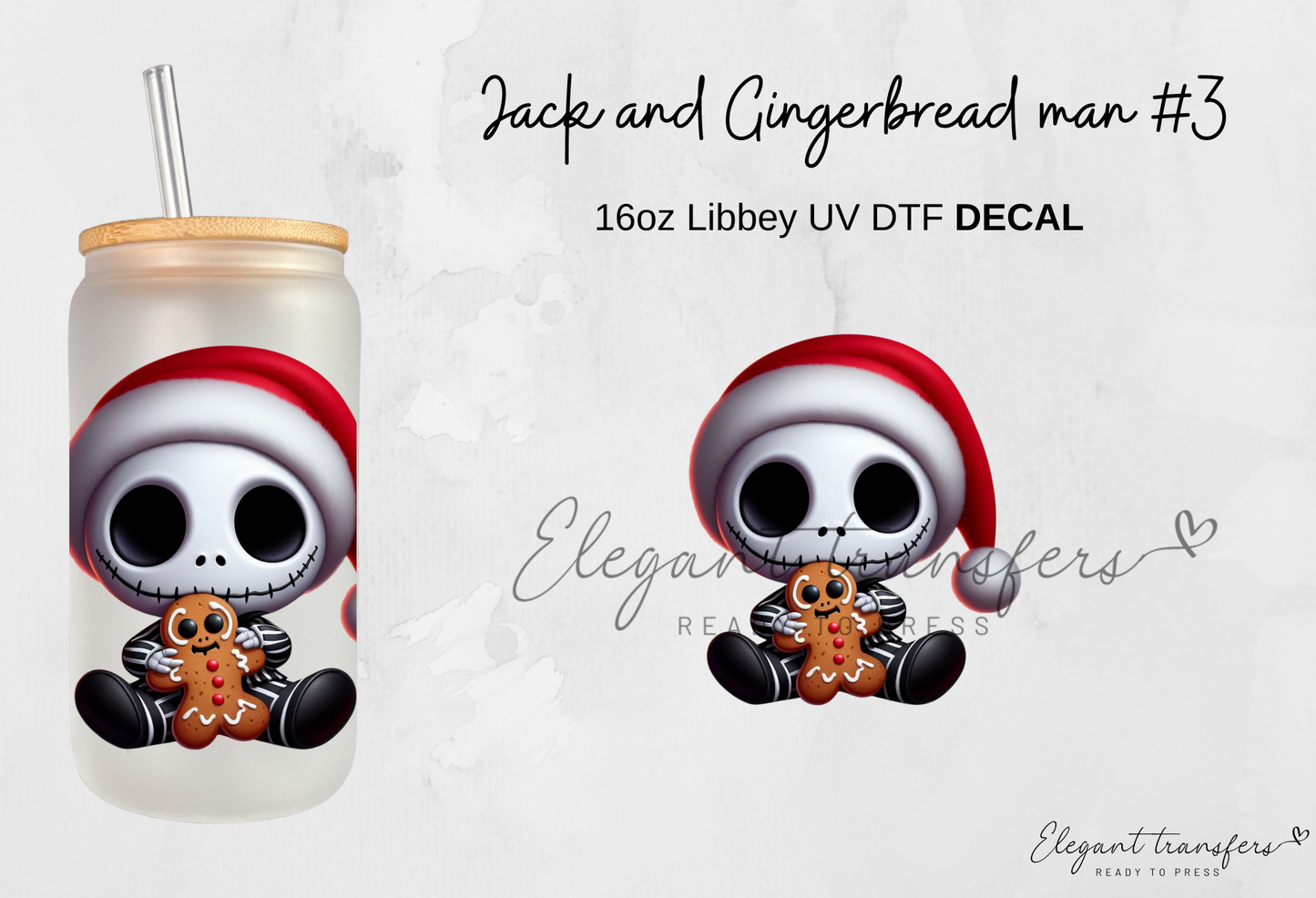 Baby Jack Decals [EXCLUSIVE UV DTF - 16oz Glass Can] | Ready to Apply | Physical Item