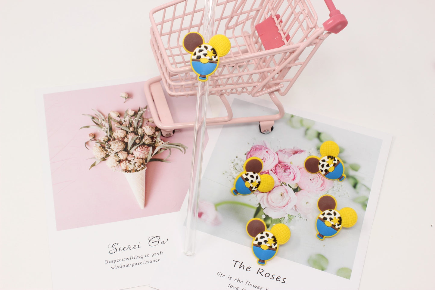 Balloon Cartoon Characters Collection Straw toppers