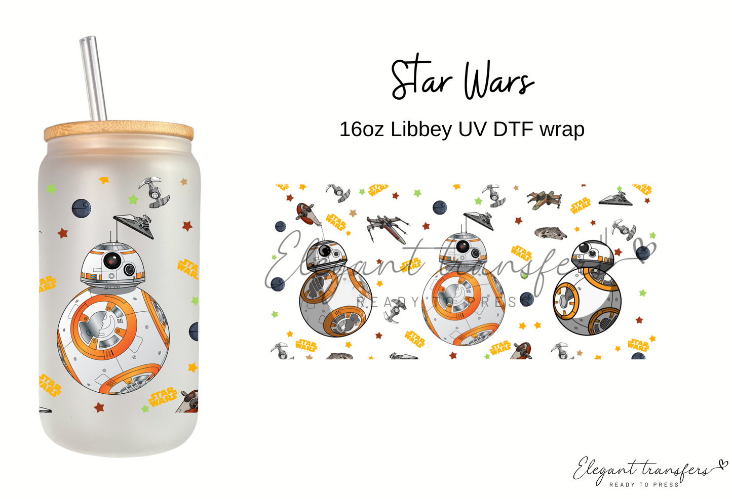 Star Wars UV DTF Cup Wrap – Blue Drop Transfers