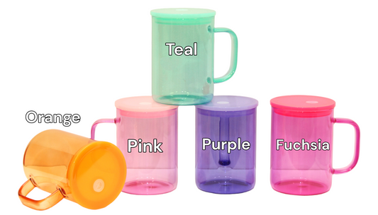 Blank Jelly Color 15oz Glass Mug