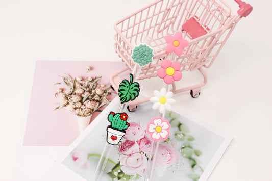 Plants & Flowers Collection Straw toppers