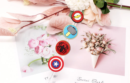 Super Heroes Collection Straw toppers