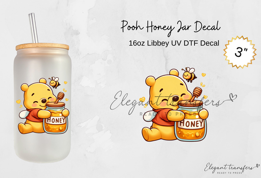 Honey Pooh 3 inch Decal [UV DTF] | Ready to Apply | Physical Product | Transfer