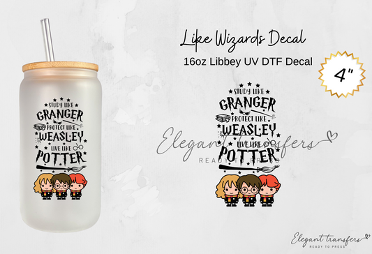 Study, Protect and Live 4 inch Decal [UV DTF] | Ready to Apply | Physical Product | Transfer