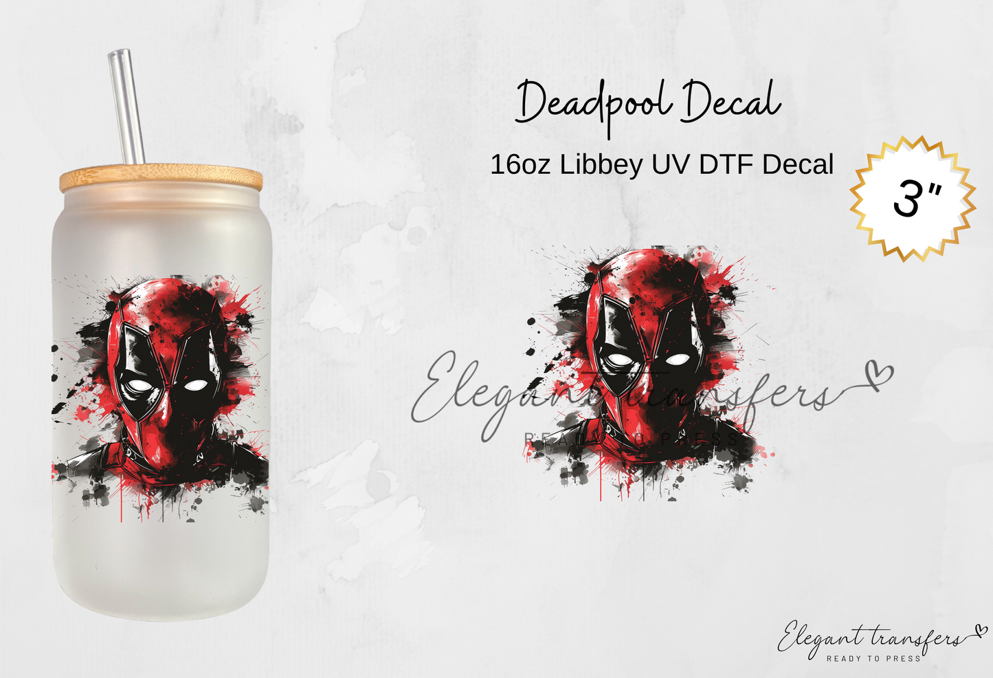 Superhero Collection 3 inch Decal [UV DTF] | Ready to Apply | Physical Product | Transfer (Copy) (Copy)