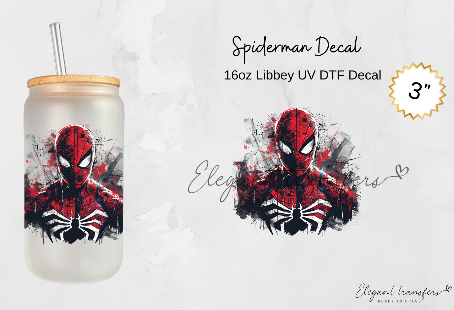 Superhero Collection 3 inch Decal [UV DTF] | Ready to Apply | Physical Product | Transfer (Copy) (Copy)