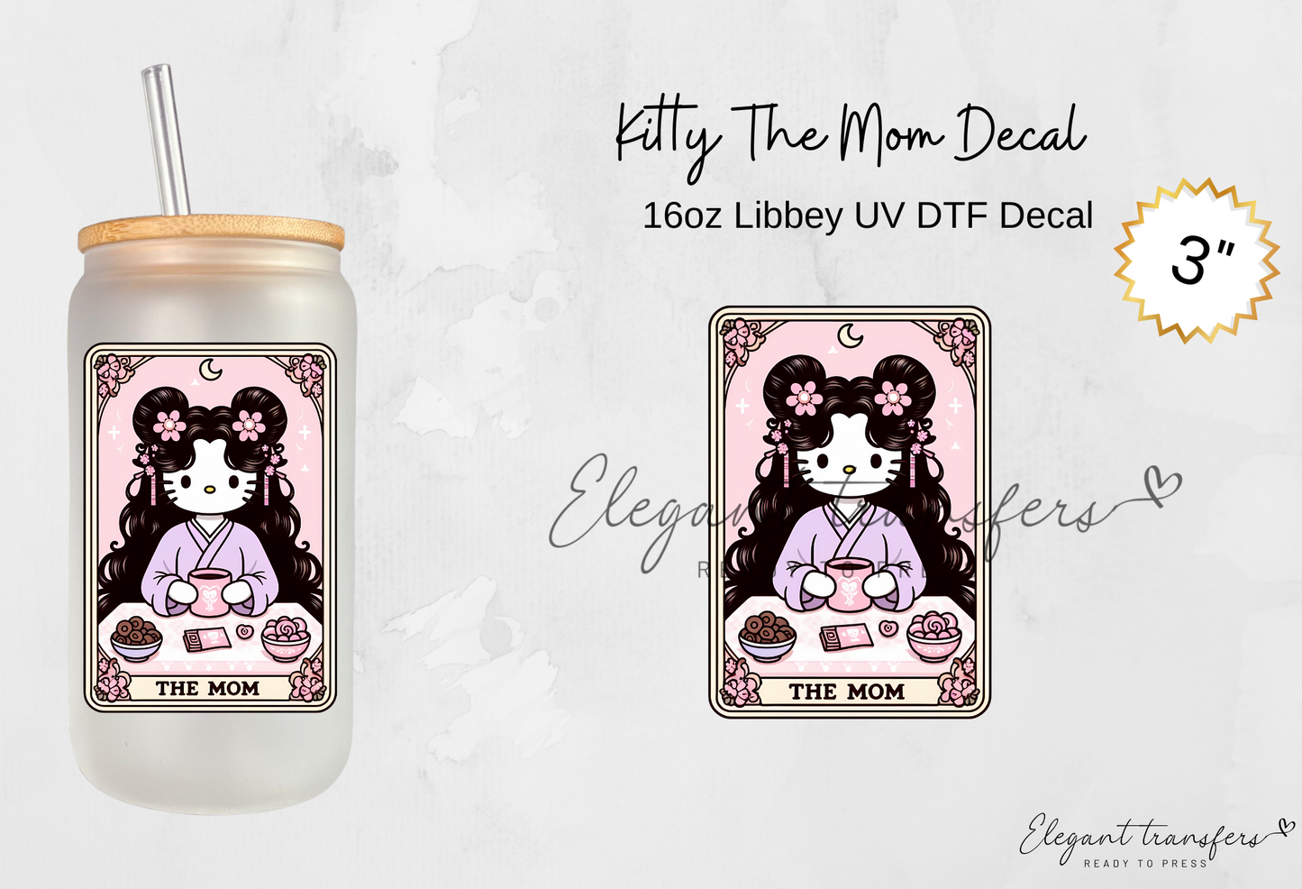 Kitty Tarot Cards Collection 3 inch Decal [UV DTF] | Ready to Apply | Physical Product | Transfer (Copy)