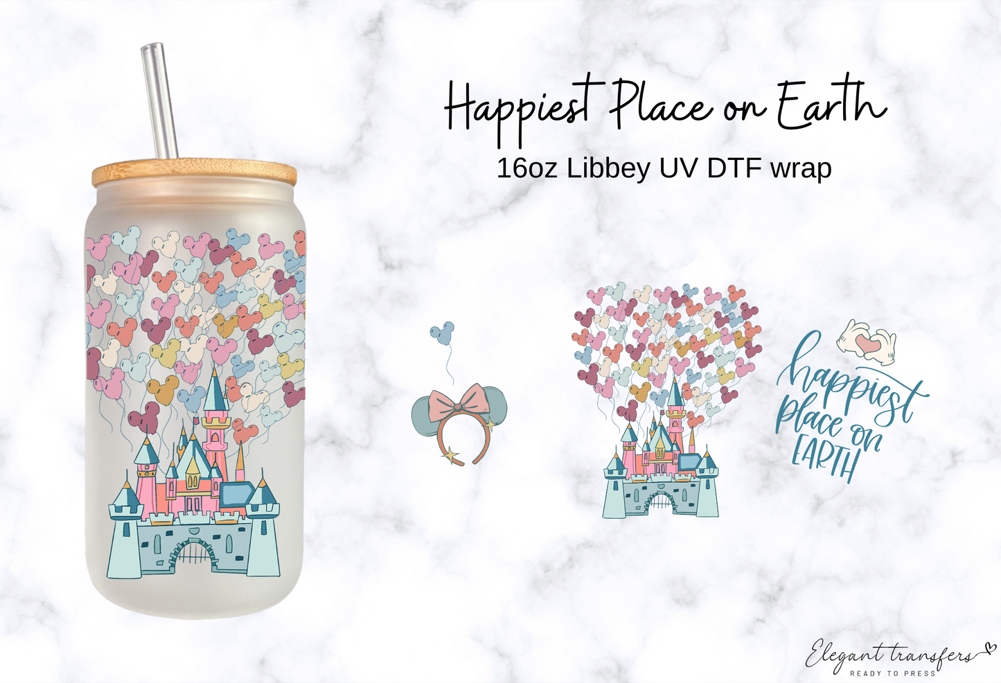 UV DTF Cup Wrap 12 Oz Kids Sippy Straw Cup Princess Ariel Moana Jasmine  Else Frozen Tiana Tumbler Sublimation 