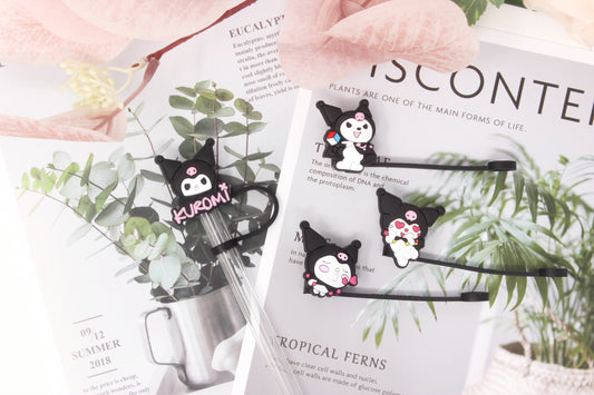Kuromi Collection Straw Caps