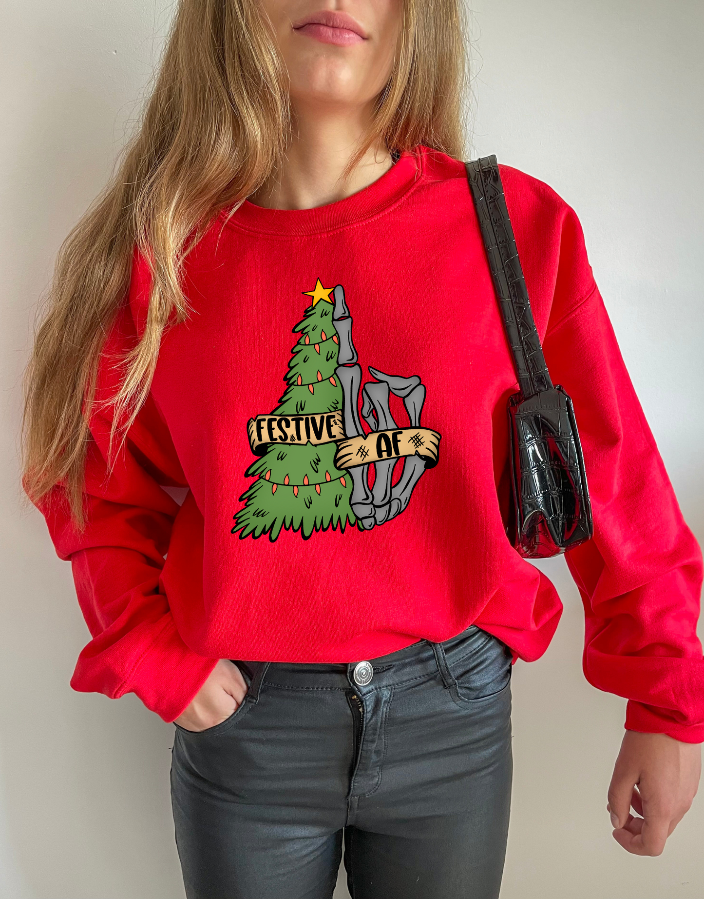 COMBO BACK + POCKET Festive AF [DTF] | Ready to Apply | This is a Physical Product | Transfer |